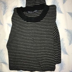 Brandy Melville striped cropped long sleeve